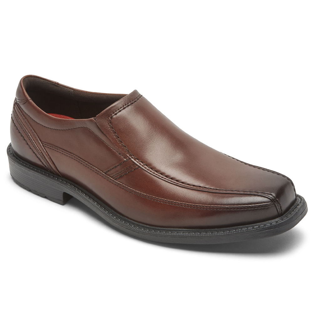 Rockport Mens Slip-On Brown - Style Leader 2 Bike Toe - UK 450-OACQIU